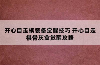 开心自走棋装备觉醒技巧 开心自走棋骨灰盒觉醒攻略